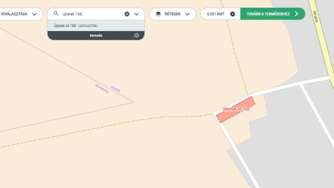 Újtelek bt 168 hrsz
